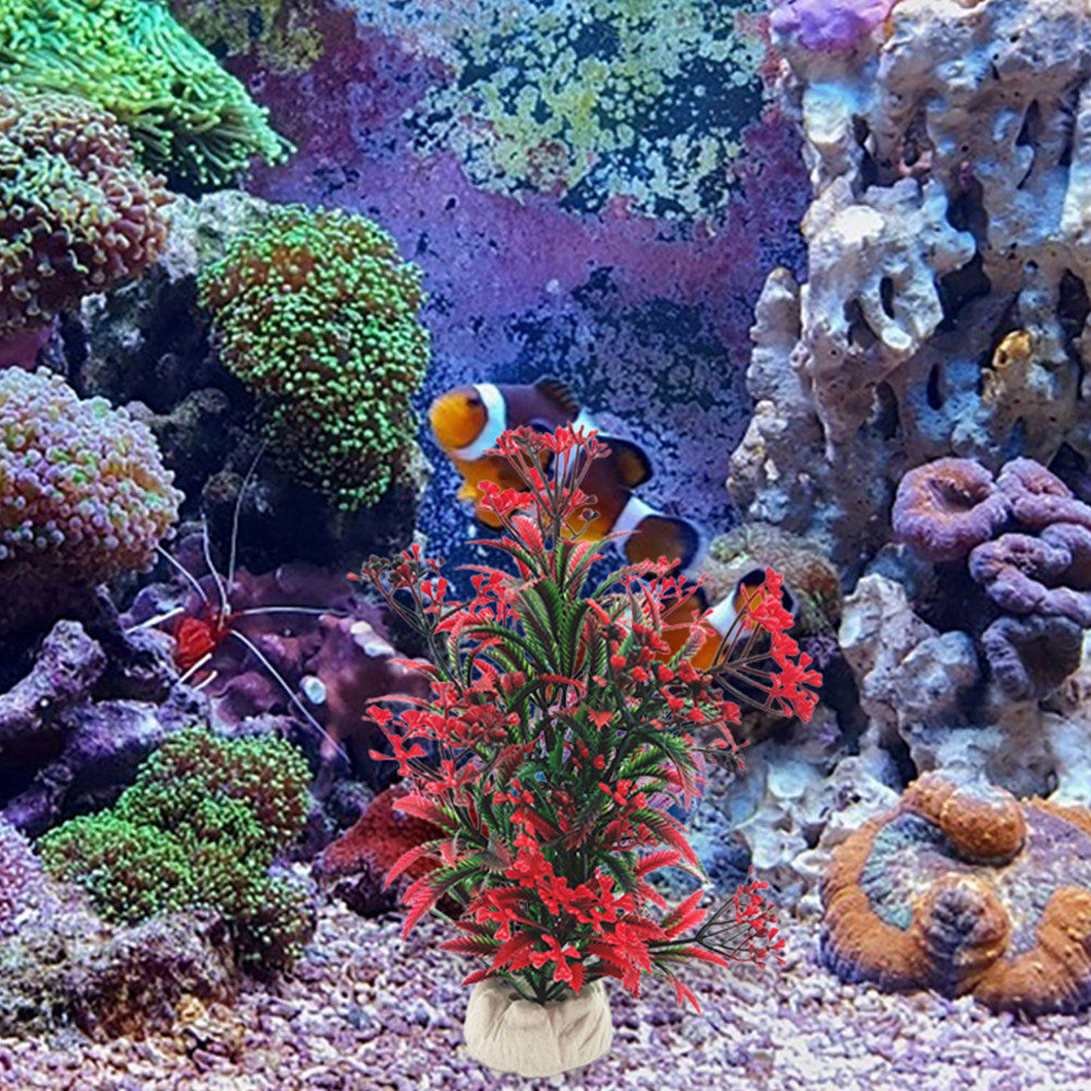 2 stuks aquariumdecoratie kuns - Aquarium Plant Red recensie en prijs